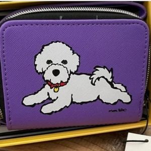 Marc Tetro bichon zip wallet w strap BNIB